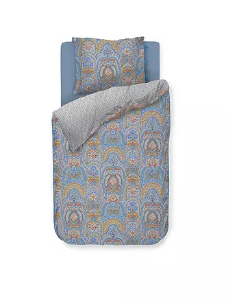 PIP STUDIO | Perkal Bettwäsche JABALI FLOWER 70x90cm / 140x200cm Blau | 